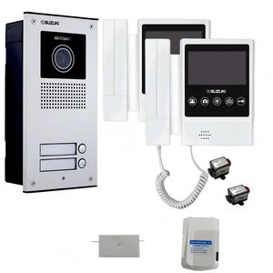 مجموعه دربازکن تصویری سوزوکی مدل 420 4ucm دو واحدی به همراه محافظ ولتاژ مانیتور