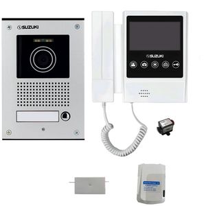 مجموعه دربازکن تصویری سوزوکی مدل 420 4ucm یک طبقه به همراه محافظ ولتاژ مانیتور