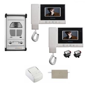 مجموعه دربازکن تصویری سیماران مدل 43hs vfc2d دو طبقه به همراه محافظ ولتاژ مانیتور