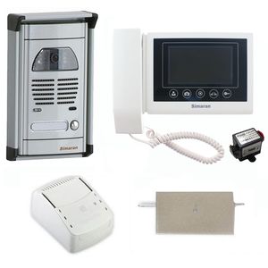 مجموعه دربازکن تصویری سیماران مدل 43tkm vfc1 به همراه محافظ ولتاژ مانیتور