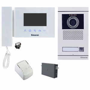 مجموعه دربازکن تصویری سیماران مدل 47tkm vfbc1 یک واحدی به همراه محافظ ولتاژ مانیتور