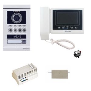 مجموعه دربازکن تصویری کارتی سیماران مدل 43tkm vfbc1_n یک طبقه به همراه محافظ ولتاز مانیتور