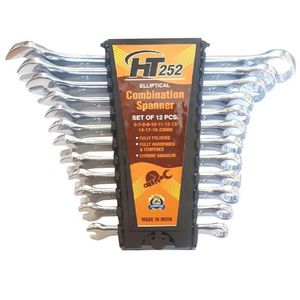 مجموعه ۱۲ عددی آچار یکسر تخت یکسر رینگی اچ تی مدل ht0 252