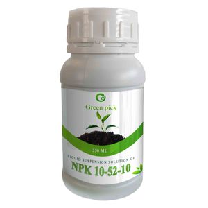 محلول مایع کود فسفر بالا گرین پیک مدل npk 10 52 10 حجم 250 میلی لیتر