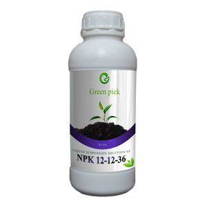 محلول مایع کود پتاس بالا گرین پیک مدل npk 12 12 36 حجم یک لیتر