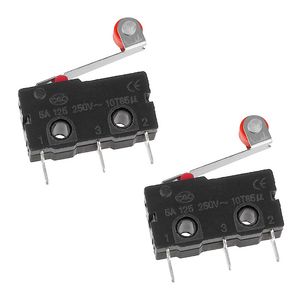 میکرو سوئیچ اهرم دار مدل 5a 250v kw11.3z بسته 2 عددی