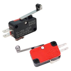 میکرو سوئیچ اهرم دار مدل v 156 1c25.15a بسته 2 عددی