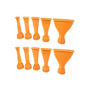 نازل چسب سیلیکون مدل تخت و عاج دار بسته 10 عددی