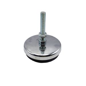 پایه ضربه گیر مدل کف لاستیکی کد yp nikel chrome 134mm_14mm