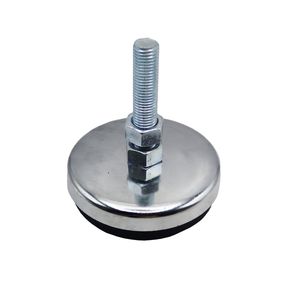 پایه ضربه گیر مدل کف لاستیکی کد yp nikel chrome 134mm_16mm