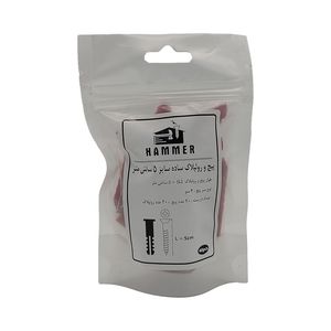 پیچ و رول پلاک هامر مدل 4so 5cm مجموعه 40 عددی