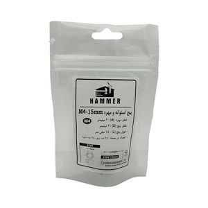 پیچ و مهره هامر مدل استوانه کد m4 15mm بسته 50 عددی