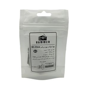 پیچ و مهره و واشر هامر مدل استوانه کد m4 30mm بسته 75 عددی