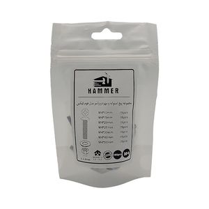 پیچ و مهره و واشر هامر مدل هوم فیکس استوانه کد m4 مجموعه 105 عددی