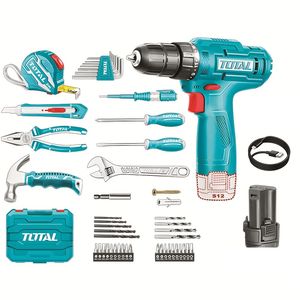پیچ گوشتی شارژی 12ولت توتال مدل thkthp10892 مجموعه 89 عددی