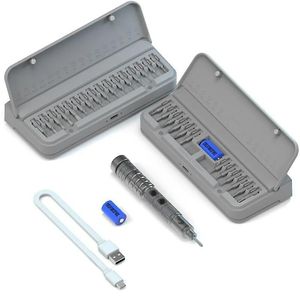پیچ گوشتی شارژی و دستی الکترونیکی کرییشن اسپیس مدل cs0602a مجموعه 30 عددی
