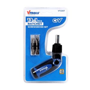 پیچ گوشتی وی تولز مدل 13 در 1 کد vt2267 سایز 75 میلی‌متر