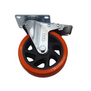 چرخ کفی‌دار گردان مدل ترمز دار کد ypt gardan 125*32mm