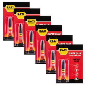چسب  قطره ای رازی  مدل 106  حجم 3 میلی لیتر  بسته 6 عددی