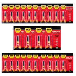 چسب  قطره ای رازی  مدل 124  حجم 3 میلی لیتر  بسته24 عددی