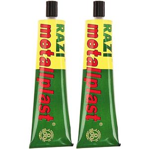 چسب آهن رازی مدل metallplast حجم 100 میلی لیتر بسته 2 عددی