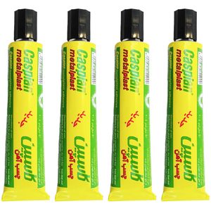 چسب آهن کاسپین مدل metal plast new حجم 50 میلی لیتر بسته 4 عددی