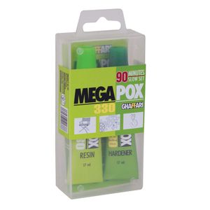 چسب خمیری دوقلو غفاری مدل mega pox حجم 34 میلی لیتر