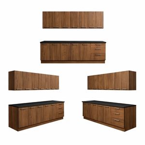 کابینت آشپزخانه زمینی_دیواری 7 در مدل بلوط