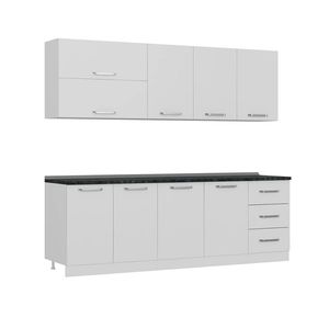 کابینت آشپزخانه فلفور کابینت مدل 225 cm مجموعه 6 عددی