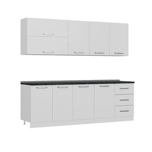 کابینت آشپزخانه فلفور کابینت مدل 240 cm مجموعه 6 عددی