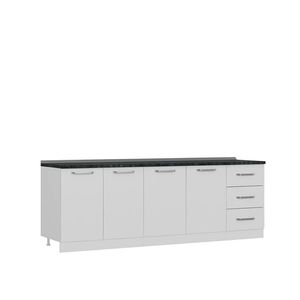 کابینت زمینی فلفور کابینت مدل 225 cm مجموعه 3 عددی