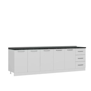 کابینت زمینی فلفور کابینت مدل 270 cm مجموعه چهار عددی
