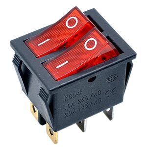 کلید راکر دو پل 6 پین مدل دو حالته کد kcd4
