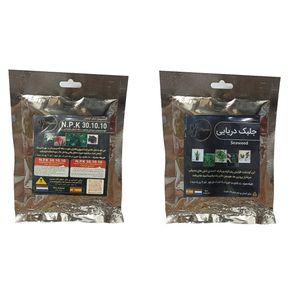 کود جلبک دریایی و کود سبزینگی و تقویت ساقه 10 10 30 مدل raw material وزن 100 گرم بسته 2 عددی