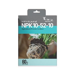 کود فسفر بالا 10 52 10 تایمکس مدل npk 10 52 10 پودری وزن 60 گرم
