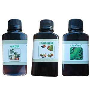 کود مایع امینو اسید و جلبک دریایی و هورمون ریشه زا مدل life drop حجم 110 میلی لیتر بسته 3 عددی