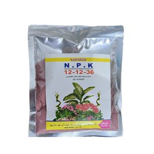 کود کریستال گلدهی بهاران مدل npk 12 12 36 وزن 150 گرم