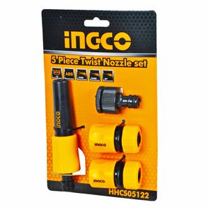کوپلینگ و آبپاش شلنگ آب اینکو مدل hhcs05122 مجموعه 5 عددی