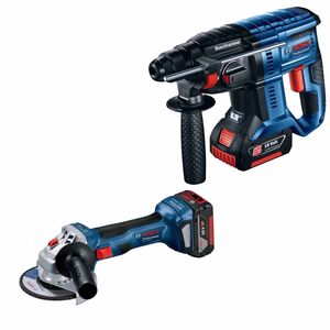 کیت دریل و مینی فرز بوش مدل gbh180li gws180li مجموعه 2 عددی