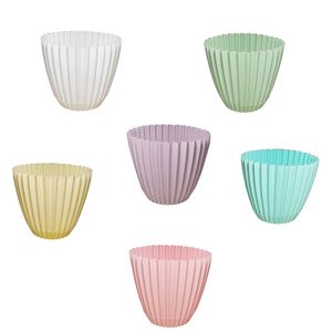 گلدان دانیال پلاستیک مدل p6 604 بسته 6 عددی