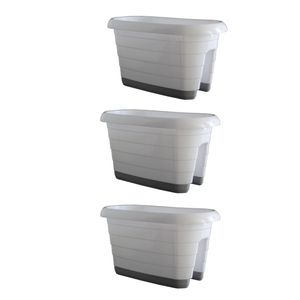 گلدان مدل نرده ای پلاستیکی کد fn2 3 مجموعه 3عددی