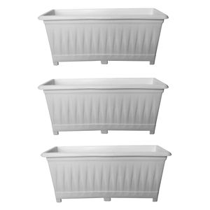 گلدان مدل پلاستیکی مستطیلی کد sh46 03 مجموعه 3عددی