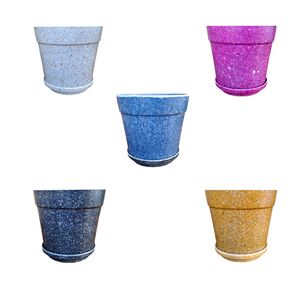 گلدان کاکتوسی مدل گرانیتی کد pe6 مجموعه 5 عددی