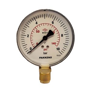 گیج فشار پکنز مدل 10bar 10cm