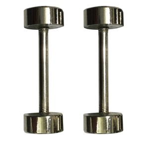 یراق چرم دوزی مدل دنبلی کد dumble 2x steel بسته 2 عددی