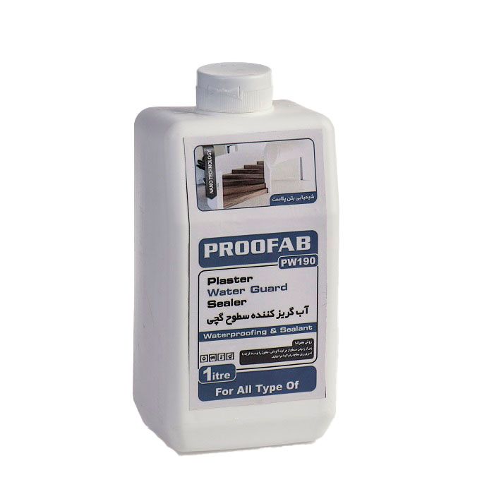 آب گریز کننده سطوح گچی پروفاب مدل pw190 حجم 1 لیتر