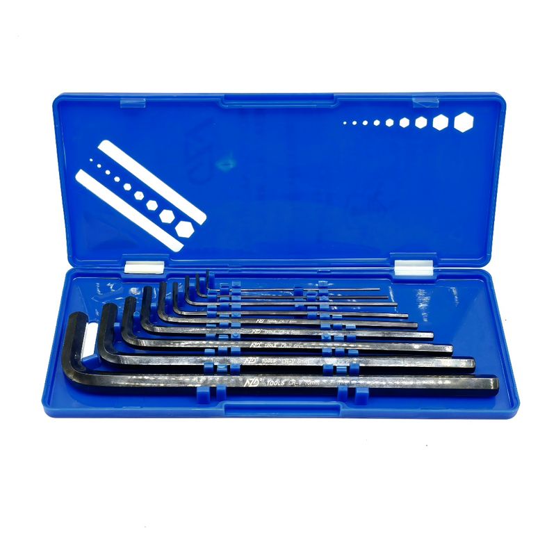 آچار آلن بلند ای زد دی مدل جعبه دار کد cr v 9pcs مجموعه 9 عددی