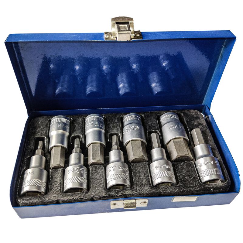 آچار بکس آلنی اسکای مدل st 7129t مجموعه 9 عددی