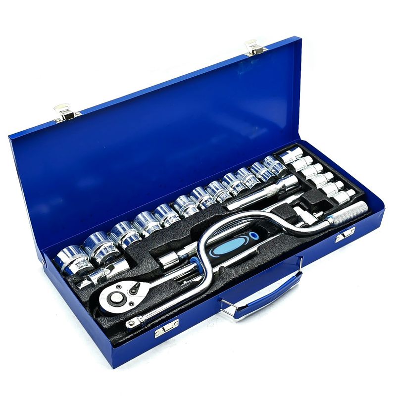 آچار بکس جعبه ای کرول مدل 24pcs socket set سایز 8 الی 32 میلی متر مجموعه 24 عددی