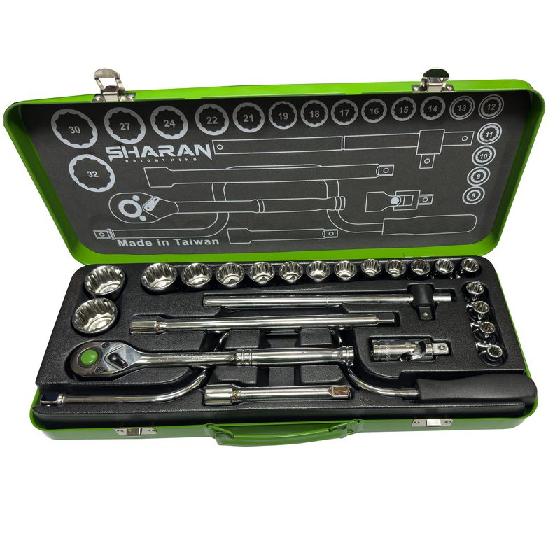 آچار بکس شاران مدل smt 1_2inch 12par sm 12pt مجموعه 24 عددی